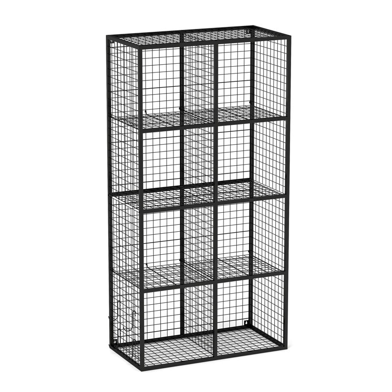 8 Cube Metal Storage Organizer,Display Modular Bookshelf Shelf for Bedroom,Office,Black