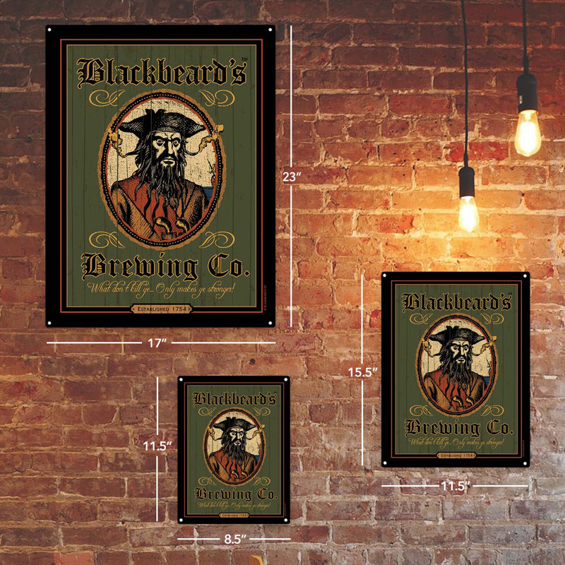 «Blackbeards Brewing», impression sur métal