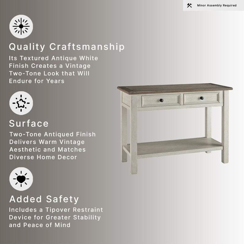 Console 46 po Chailey, Blanc