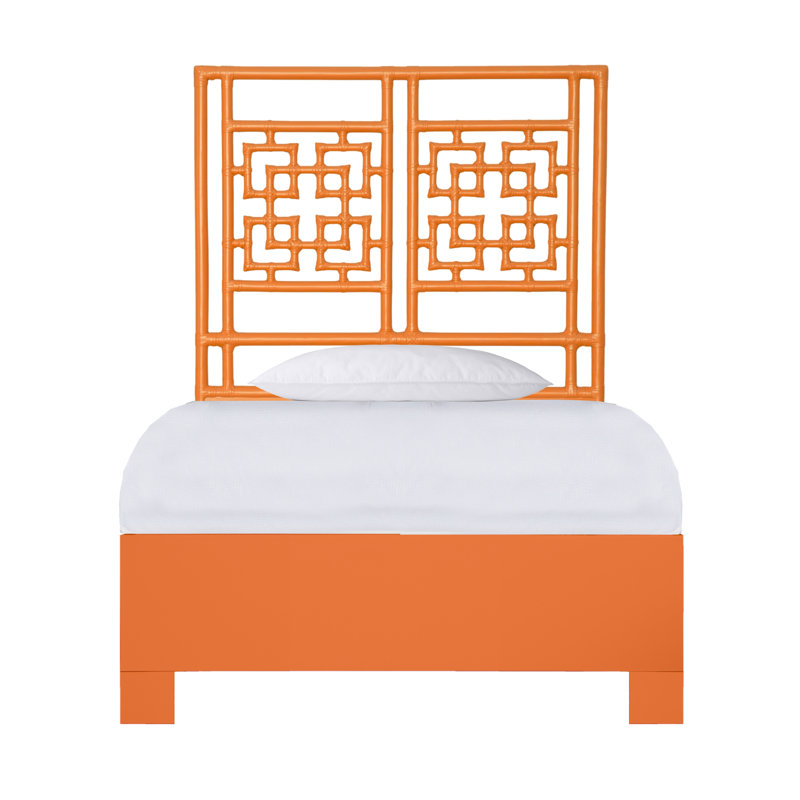 Palm Springs Low Profile Standard Bed, Twin, Citrus Orange