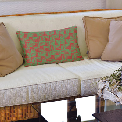 Coussin lombaire à chevrons 14 po