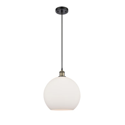 Luminaire suspendu en forme de globe à 1 lumière Hamida