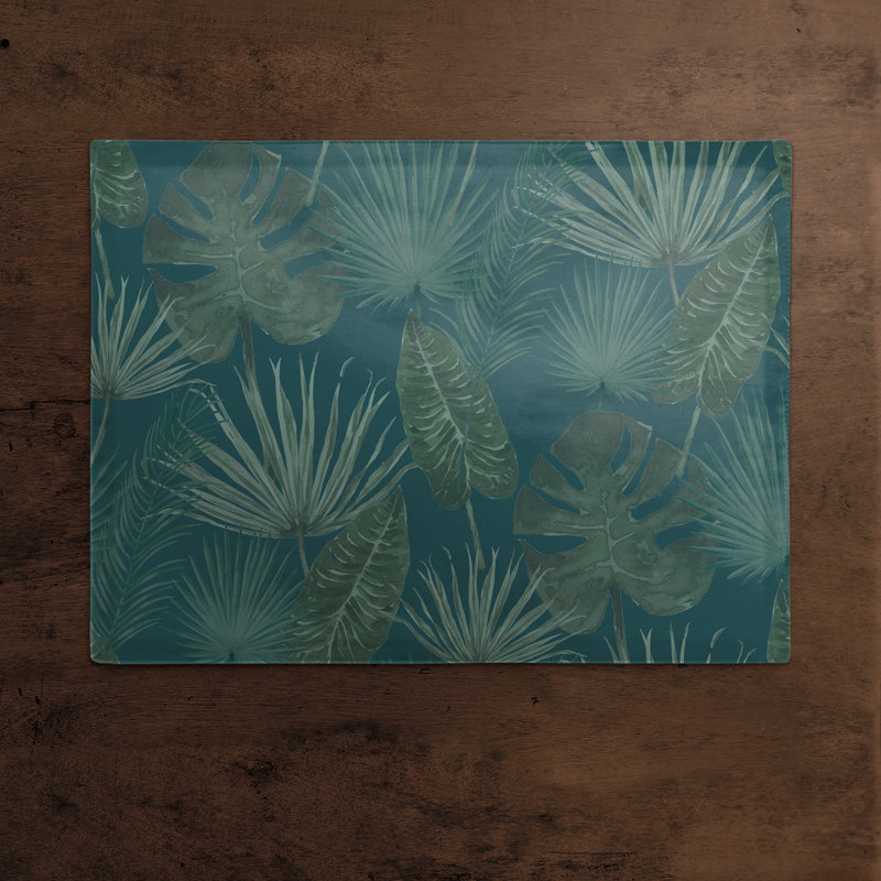 Napperon Tropical Palm, Bleu