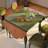 66.93"Green Solid Wood Minimalist Dining Table