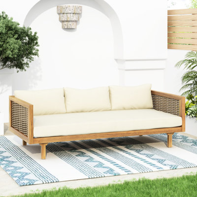 3 Seater Daybed With Wood, & Cushions And Characteristics 3