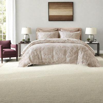 Ensembles de literie en coton jacquard de qualité supérieure, taille Queen/Full, ensemble de couette botanique pour chambre à coucher