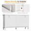 Ensemble de commode 3 pièces avec commode 7 tiroirs et 2 commodes 3 tiroirs, blanc