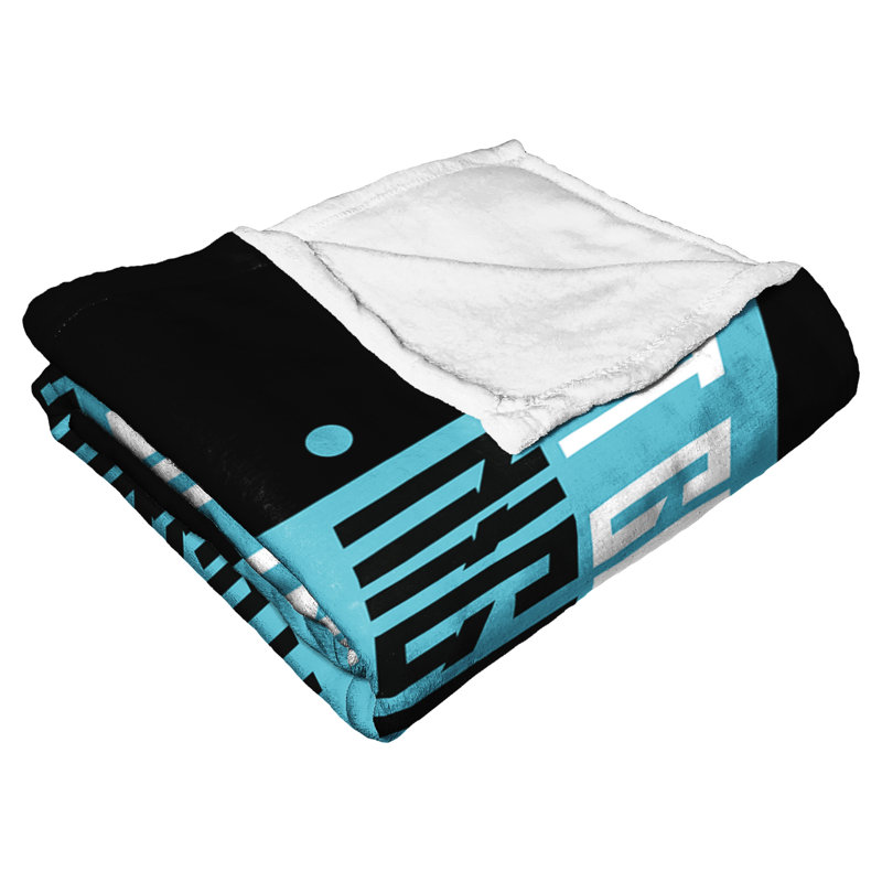 Adventure Time Black and Blue Polyester Throw Blanket