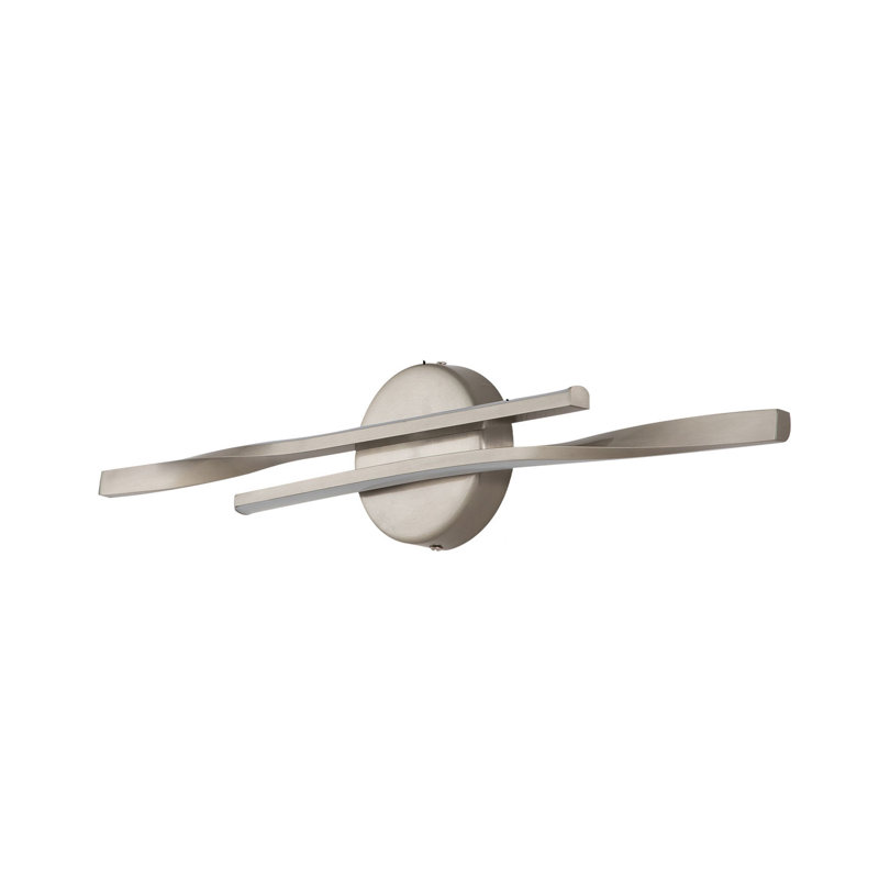 Nickel Dimmable LED Vanity Light with Spiral Design
