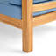 2 chaises club Mid-Century modernes en bois - pacane + bleu poli (2), garde