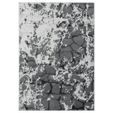 Moody Abstract Gray Area Rug
