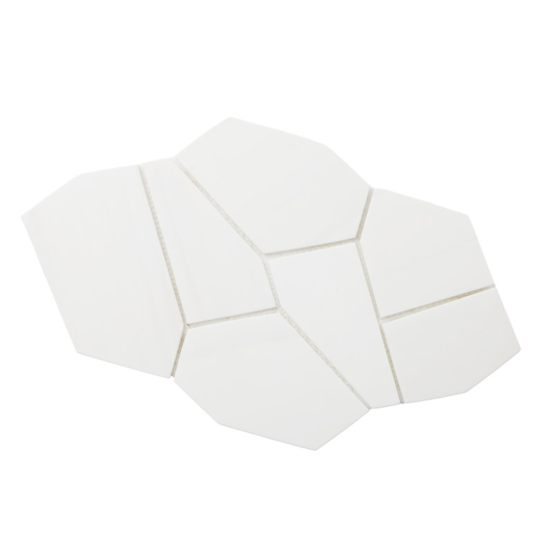 Nature Organica 12x20 Honed Marble Mosaic Tile, Dolomite White