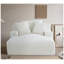 Méridienne surdimensionnée en velours côtelé avec coussin Cloudline, ivoire Cloudline-130070686-130070685
