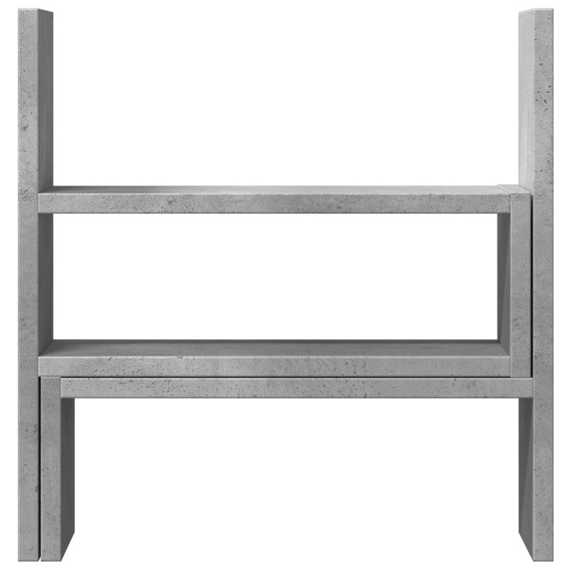 Shantee Manufactured Wood Desk Organiser, Concrete Grey