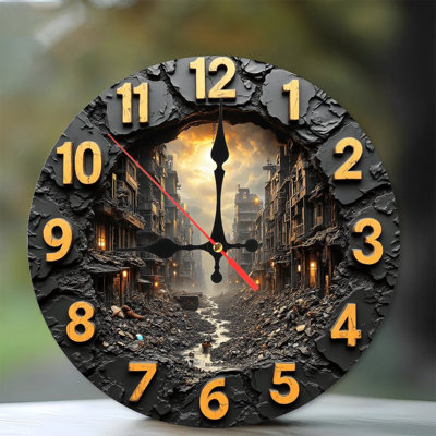 Horloge murale post apocalyptique