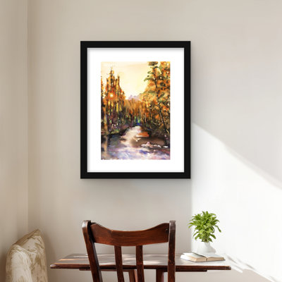Merced River Illustrative Bedroom Framed Print | Home Decor