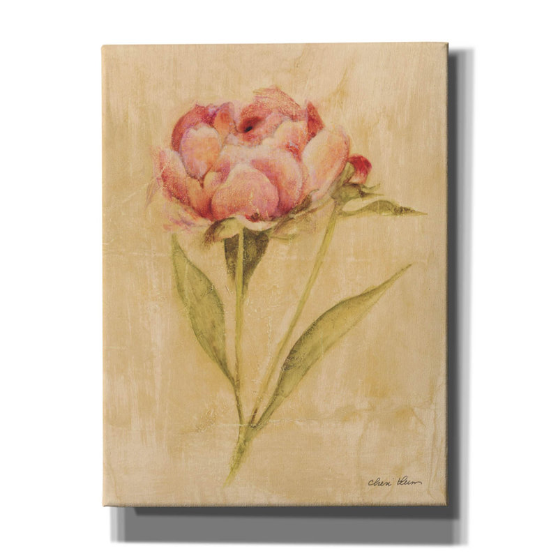 Art mural sur toile Winston Porter «Peony 2» par Cheri Blum, H 16 po x l 12 po x P 0,75 po