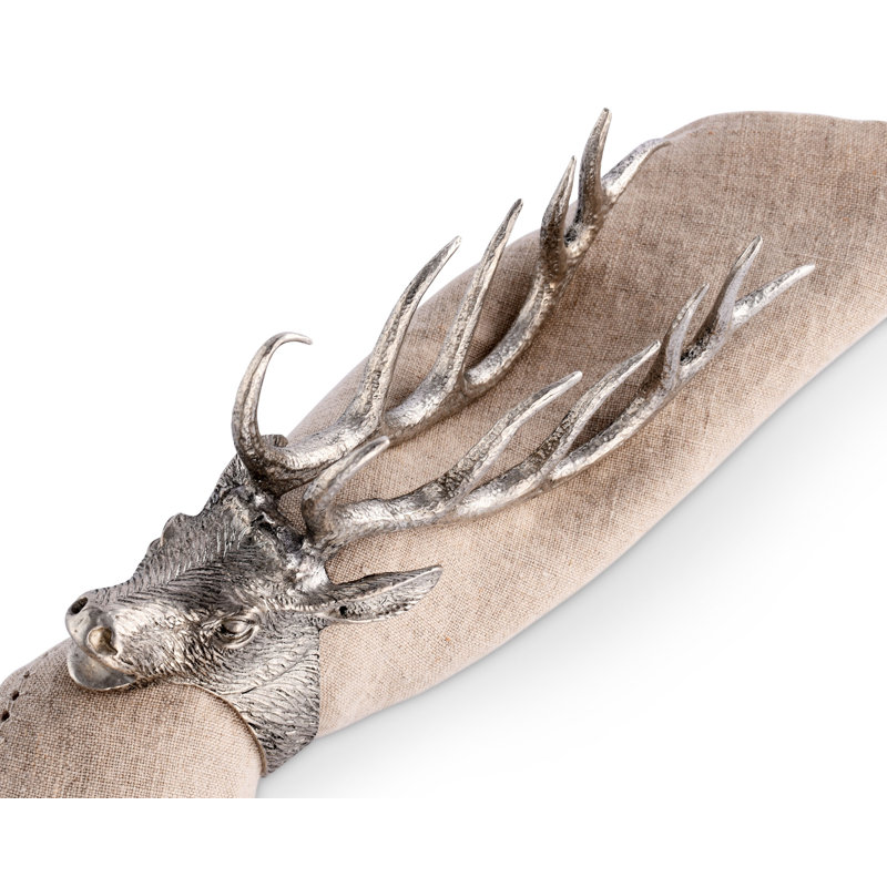 Lodge Pewter Elk Head Napkin Ring