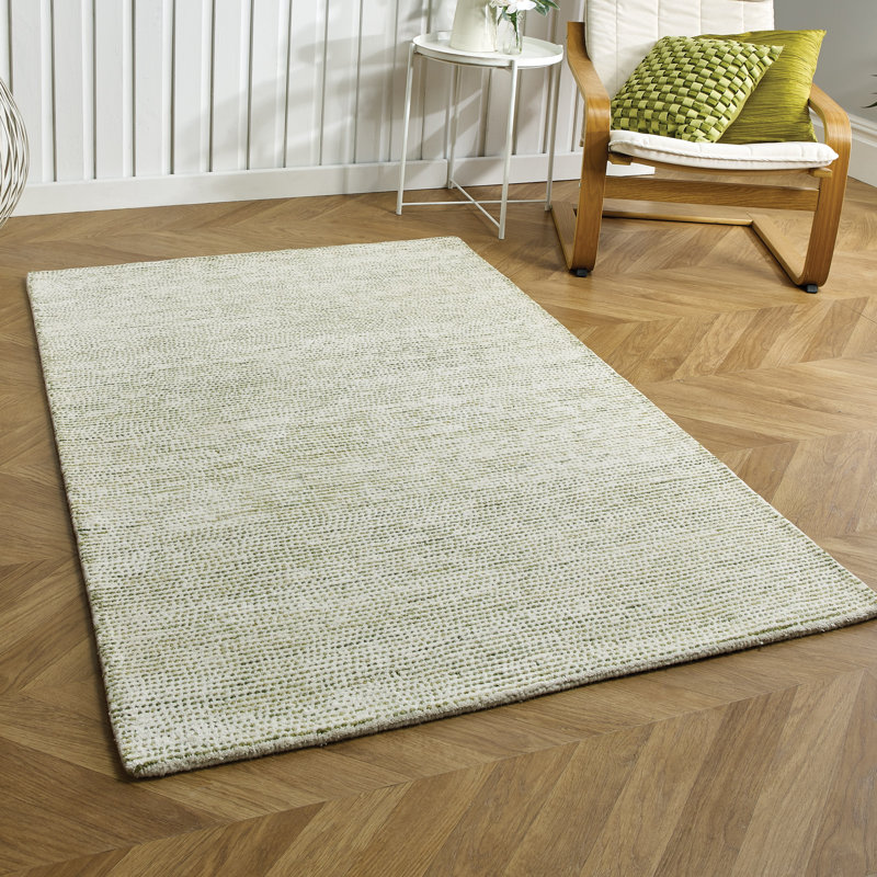 Magdaleno Solid Colour Wool Hand Woven Area Rug, Rectangle 160 x 230cm