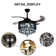 42-inch Black Crystal Invisible Fan Light Remote Control Dimming Six-speed Variable Frequency Fan