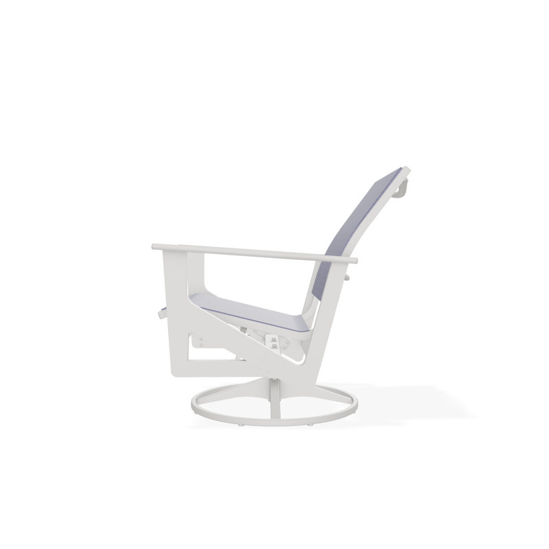Wexler Outdoor Swivel Lounge Chair, Snow, Breeze