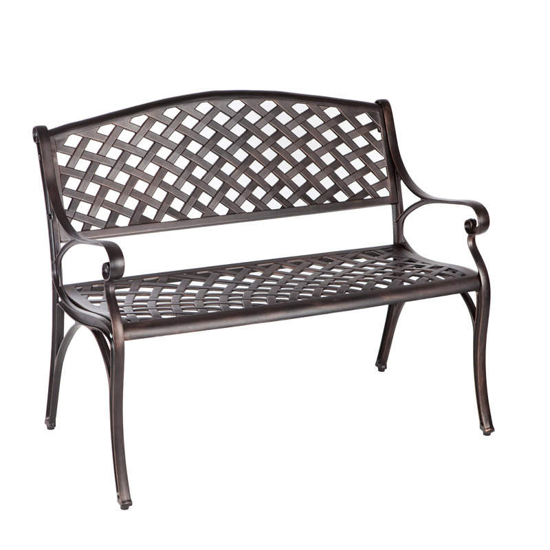 Banc de jardin en aluminium moulé Chamness