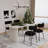 Rectangle Double Pedestal Dining Set with Cream Style Dining Table-1538552585-1538552589-1538552584