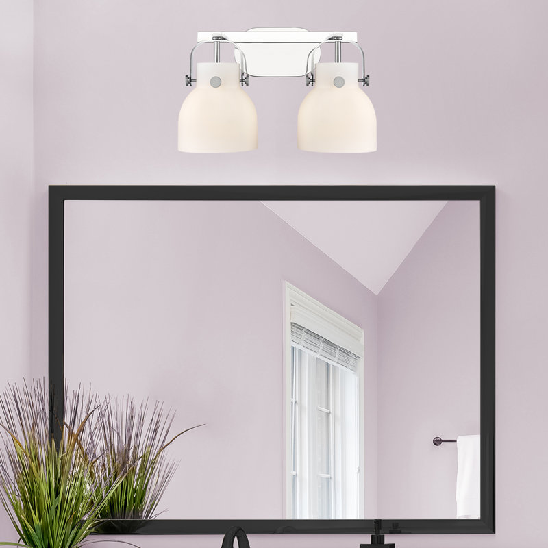 Skycrest 6 - Light Dimmable Vanity Light, White, Polished Chrome, 2 Lights