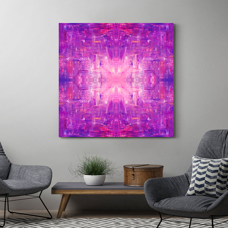 Four Purple Stars Painting by Irina Gorbman, 44" H x 44" W