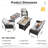 5 Piece Sofa Seating Group with fire pit and Cushions-1400947289