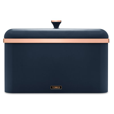 Tower T826130 Cavaletto Bread Bin with Removable Lid, Large Capacity and Durable Steel Body