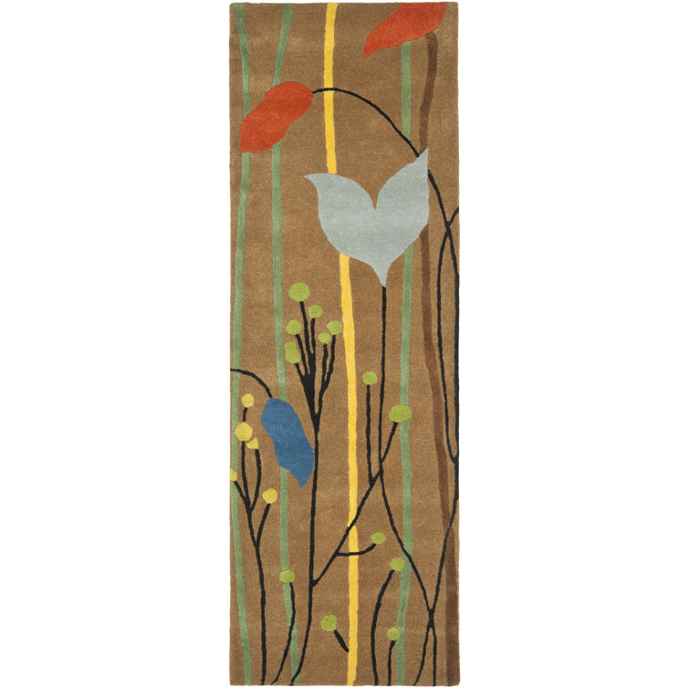 Candelo Hand Tufted Wool And Viscose Floral Rug