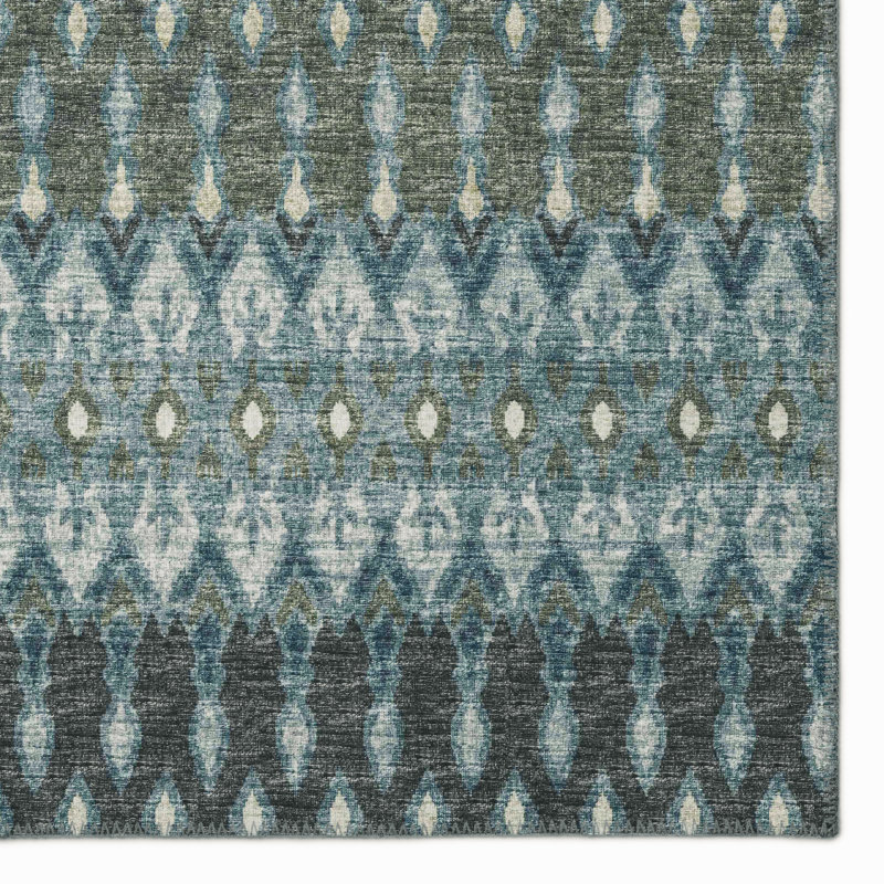 Hemmer Chenille Ikat Indoor / Outdoor Rug, Round 8'