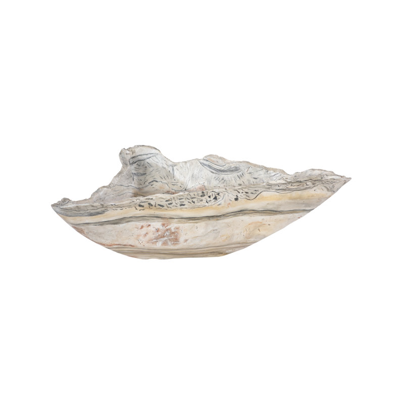 Abstract Decorative Bowl in Beige/Brown