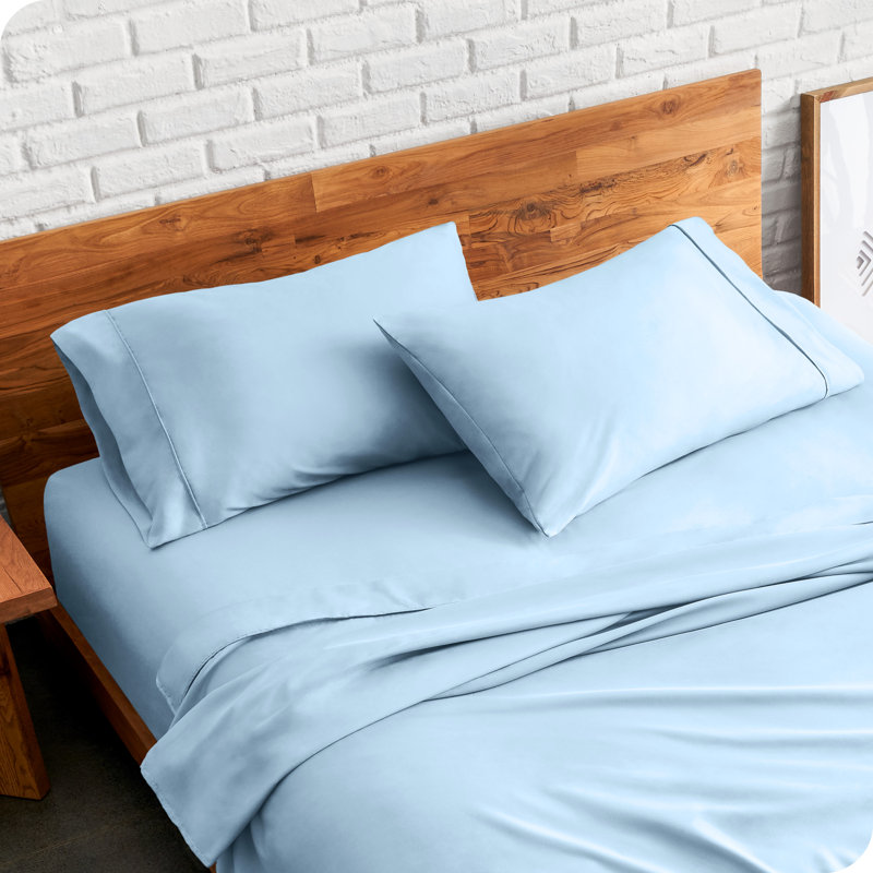 Soft Microfiber Pillowcase Set, Light Blue, 2 Standard Pillowcases