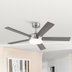 Brushed Nickel with Gray Wood/Natural Wood Blades