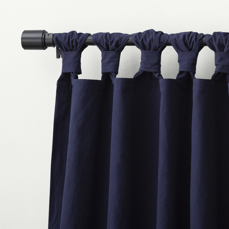 Archaeo Sarro Washed Cotton Semi-Sheer Tab Top Curtain Panel, 52" W x 63" L, Rose Quartz