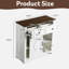 Armoire de rangement 39 "à porte de grange coulissante - Blanc et noyer pour la salle à manger, le bar-salon avec tiroirs et les salles à manger