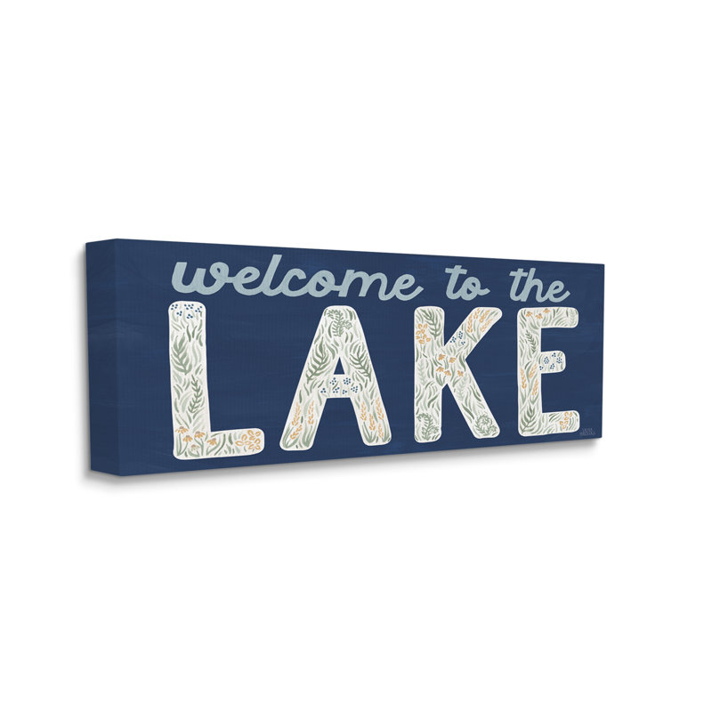 «Stupell Industries Welcome Lake», expression artistique encadrée par Laura Marshall, H 17 po x l 40 po x P 1,5 po