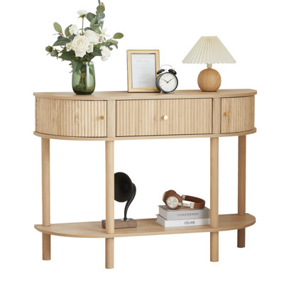 43.3'' Farmhouse Half Moon Console Table