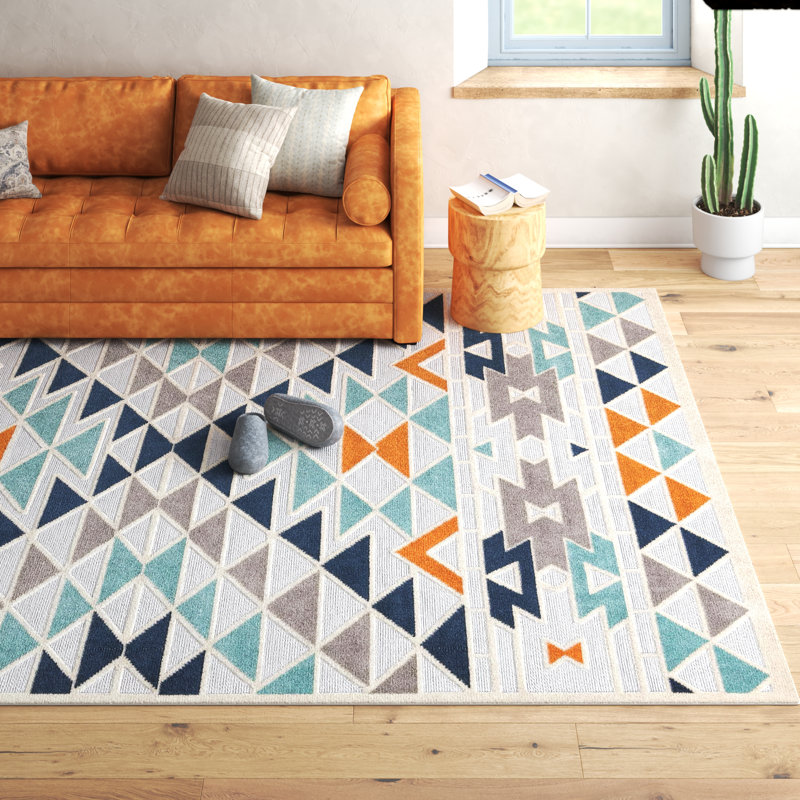 Tapis intérieur / extérieur pour enfants Aceves, Rectangle 4 pi x 6 pi