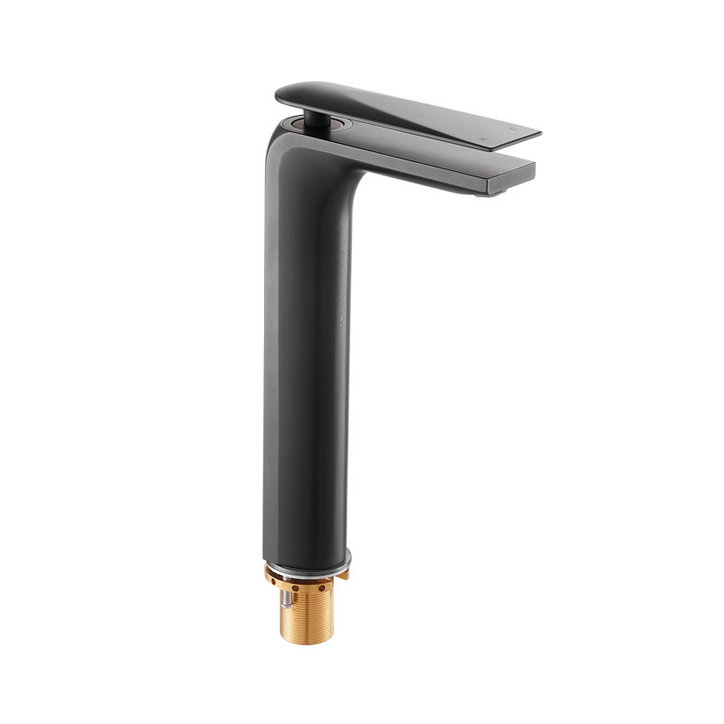 Robinet de salle de bain monotrou LB, Noir mat