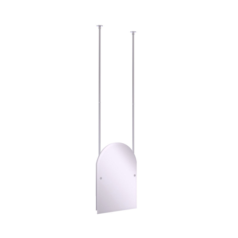Miroir suspendu Beresford, Chrome satiné