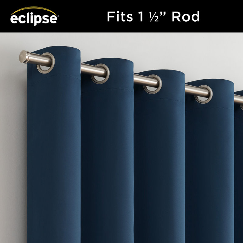 Indigo Blackout Grommet Extra Wide Patio Door Curtain Panel 84" x 100"