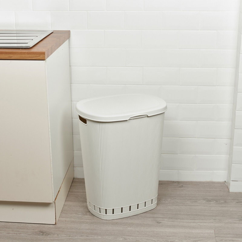 Artic Plastic Laundry Basket, White