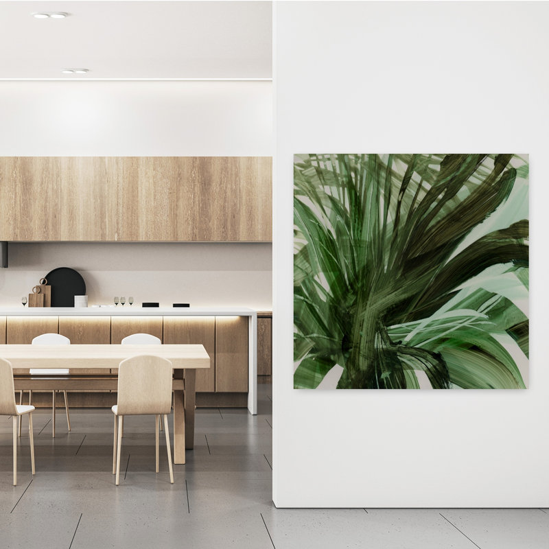 Art contemporain palmier rétro, H 48 po x l 48 po