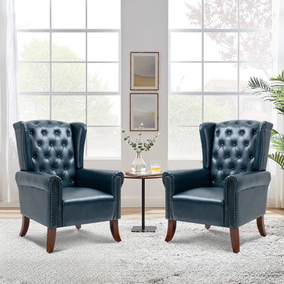 Fauteuil à oreilles 31,5 po en similicuir
