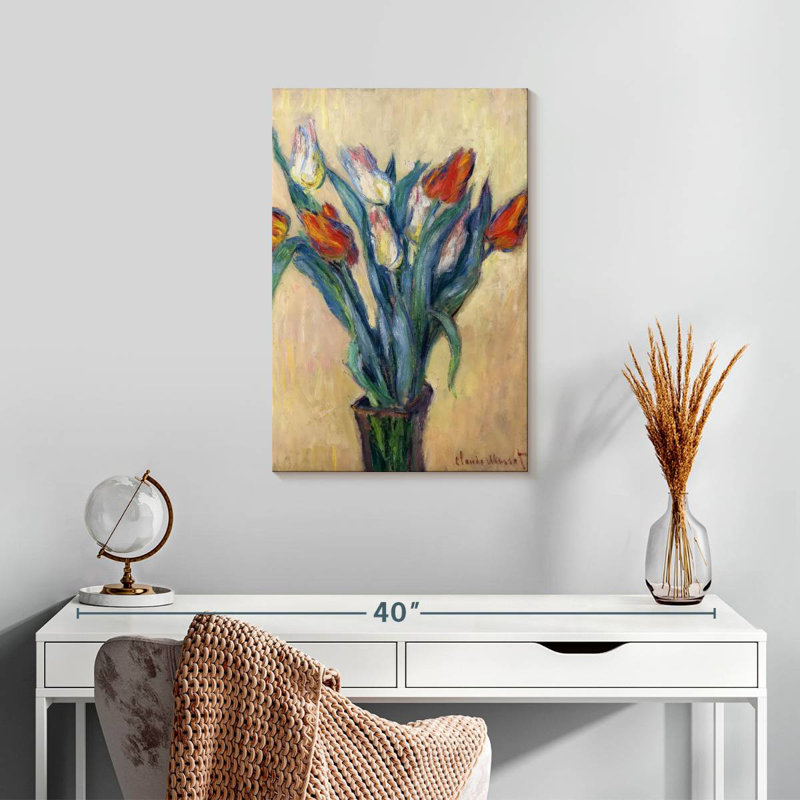 Vase de tulipes Harnek, H 24 po x l 16 po