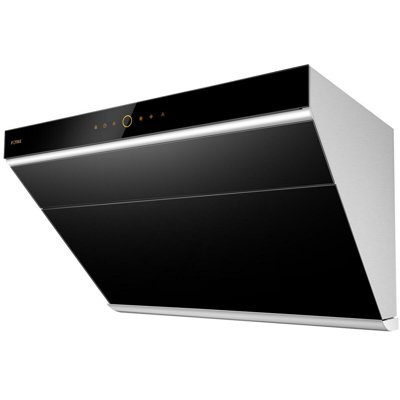 FOTILE Hands Free Under Cabinet Wall Mount Kitchen Range Hood, Black Glass
