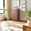 Commode d'appoint style rétro en noyer noir
